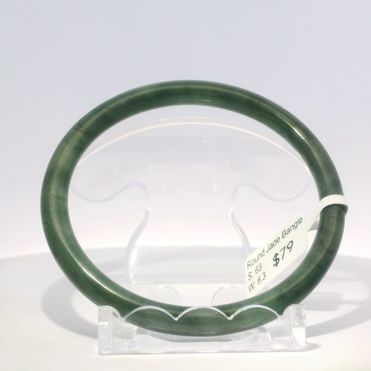 Natural Burmese Jadeite Bangle – Size 63 | SL080