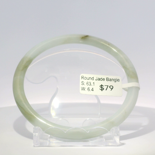 Natural Burmese Jadeite Bangle – Size 63 | SL086