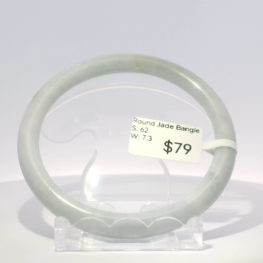 Natural Burmese Jadeite Bangle – Size 62 | SL093