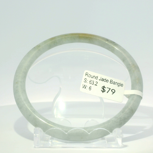 Natural Burmese Jadeite Bangle – Size 63 | SL105