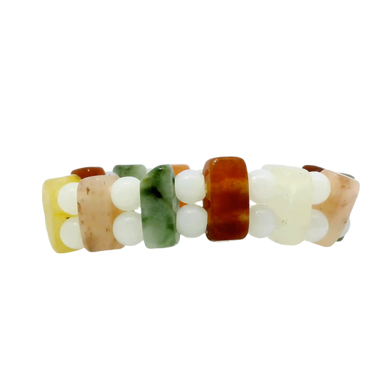 Mixed Jade Double Band Bead Bracelets
