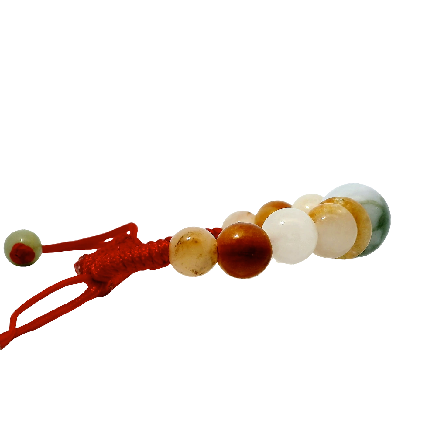14mm Mixed Jade Adjustable Bead Bracelet