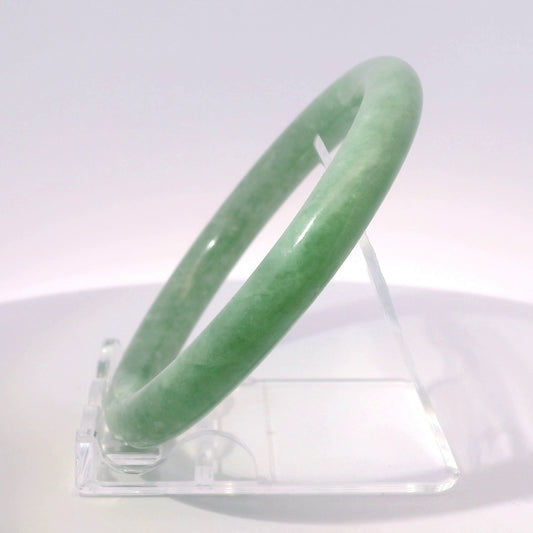 57 Green Apple Round Jade Bangle