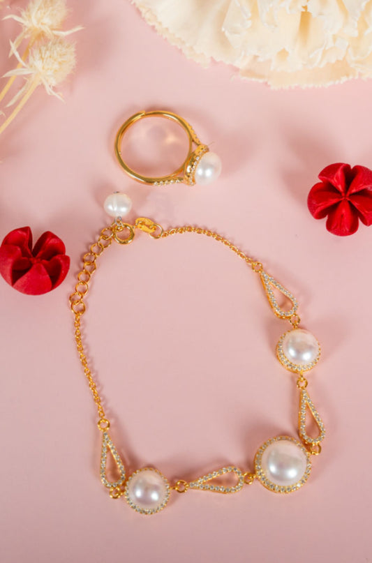 Infinity Teardrop Pearl Set