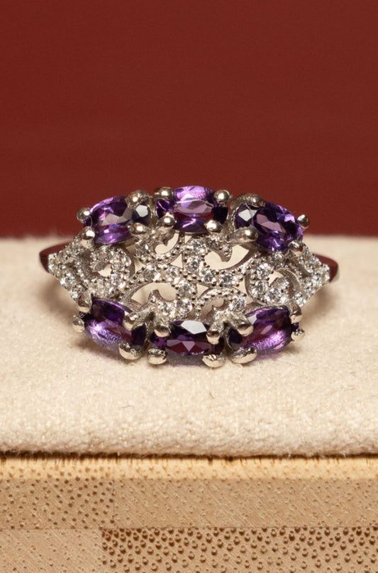 Celestial Twins Amethyst Vine Set