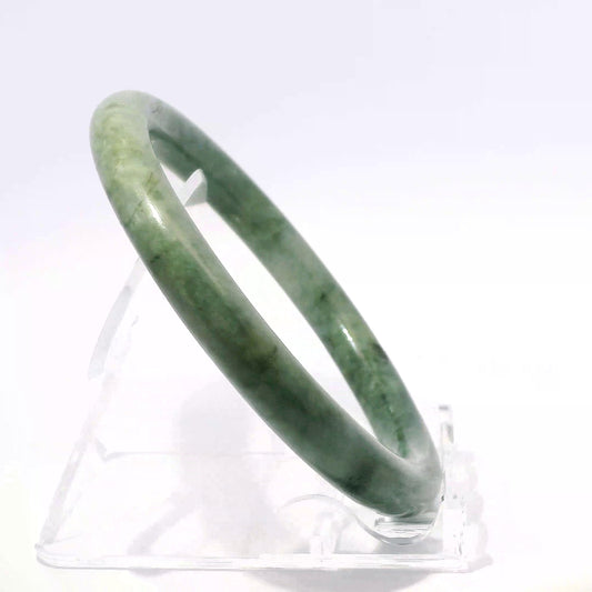 57 Forest Green Round Jade Bangle
