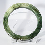 S57 Imperial Vine Carved Block Jade Bangle