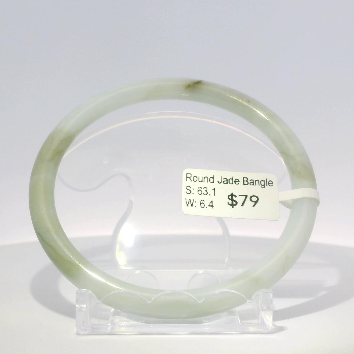 Natural Burmese Jadeite Bangle – Size 63 | SL086