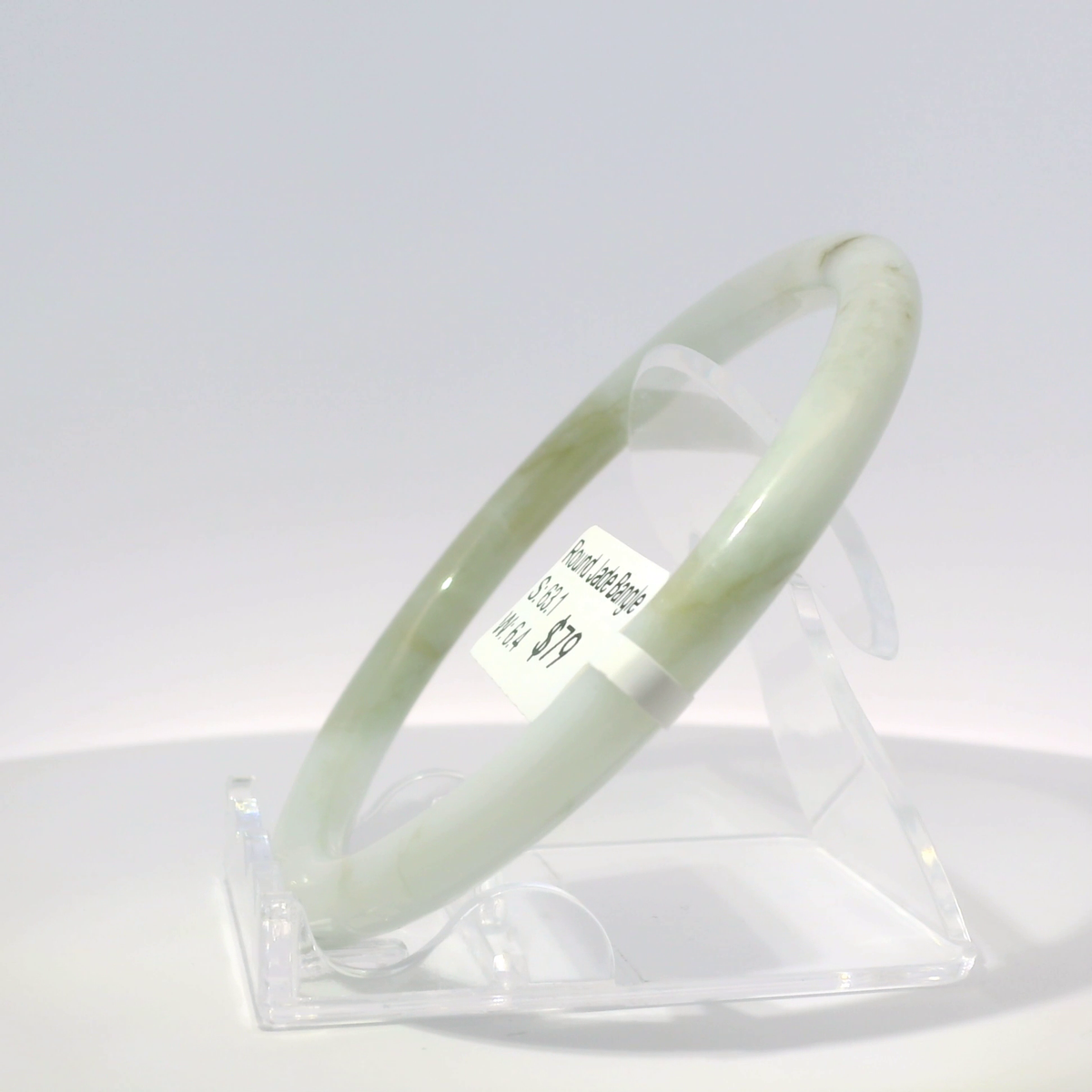Natural Burmese Jadeite Bangle – Size 63 | SL086