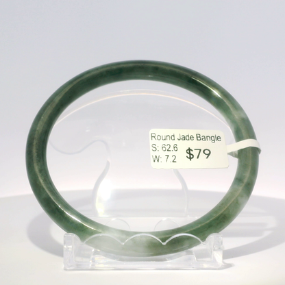 Natural Burmese Jadeite Bangle – Size 63 | SL092