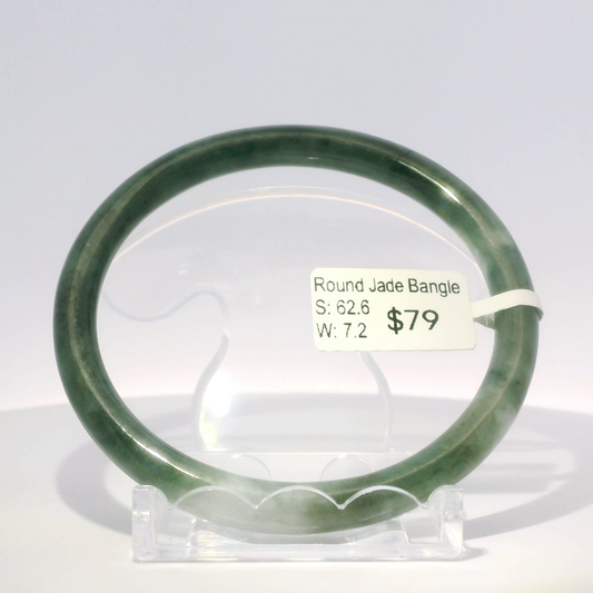 Natural Burmese Jadeite Bangle – Size 63 | SL092