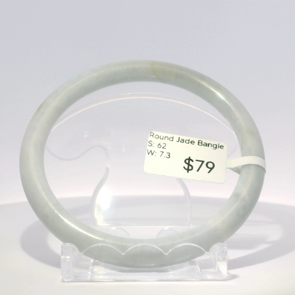 Natural Burmese Jadeite Bangle – Size 62 | SL093