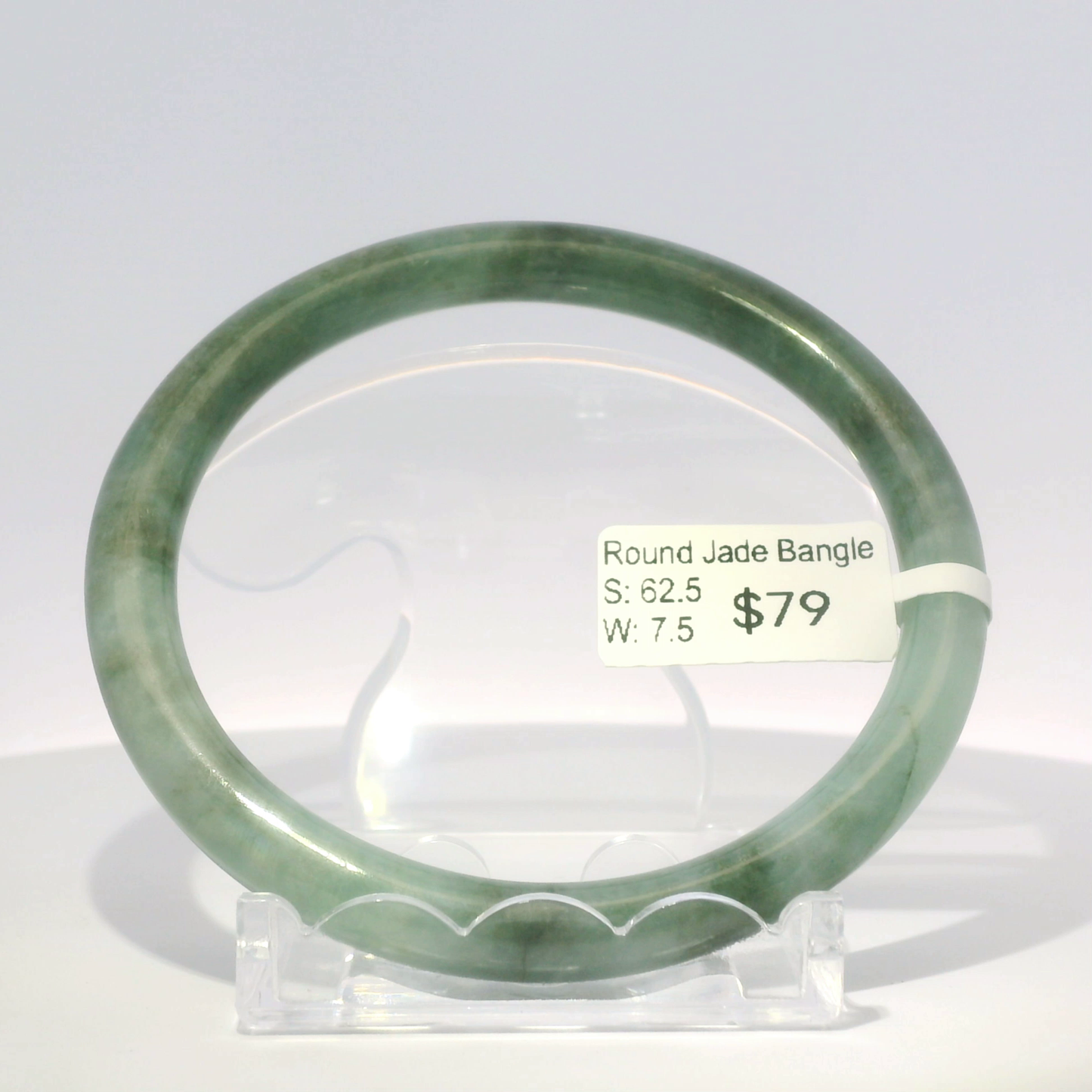 Natural Burmese Jadeite Bangle – Size 63 | SL096