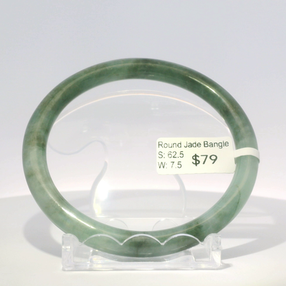 Natural Burmese Jadeite Bangle – Size 63 | SL096