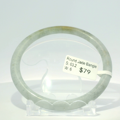 Natural Burmese Jadeite Bangle – Size 63 | SL105