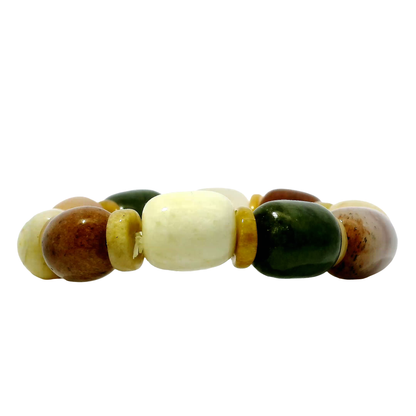 Mixed Jade Barrel Bracelets