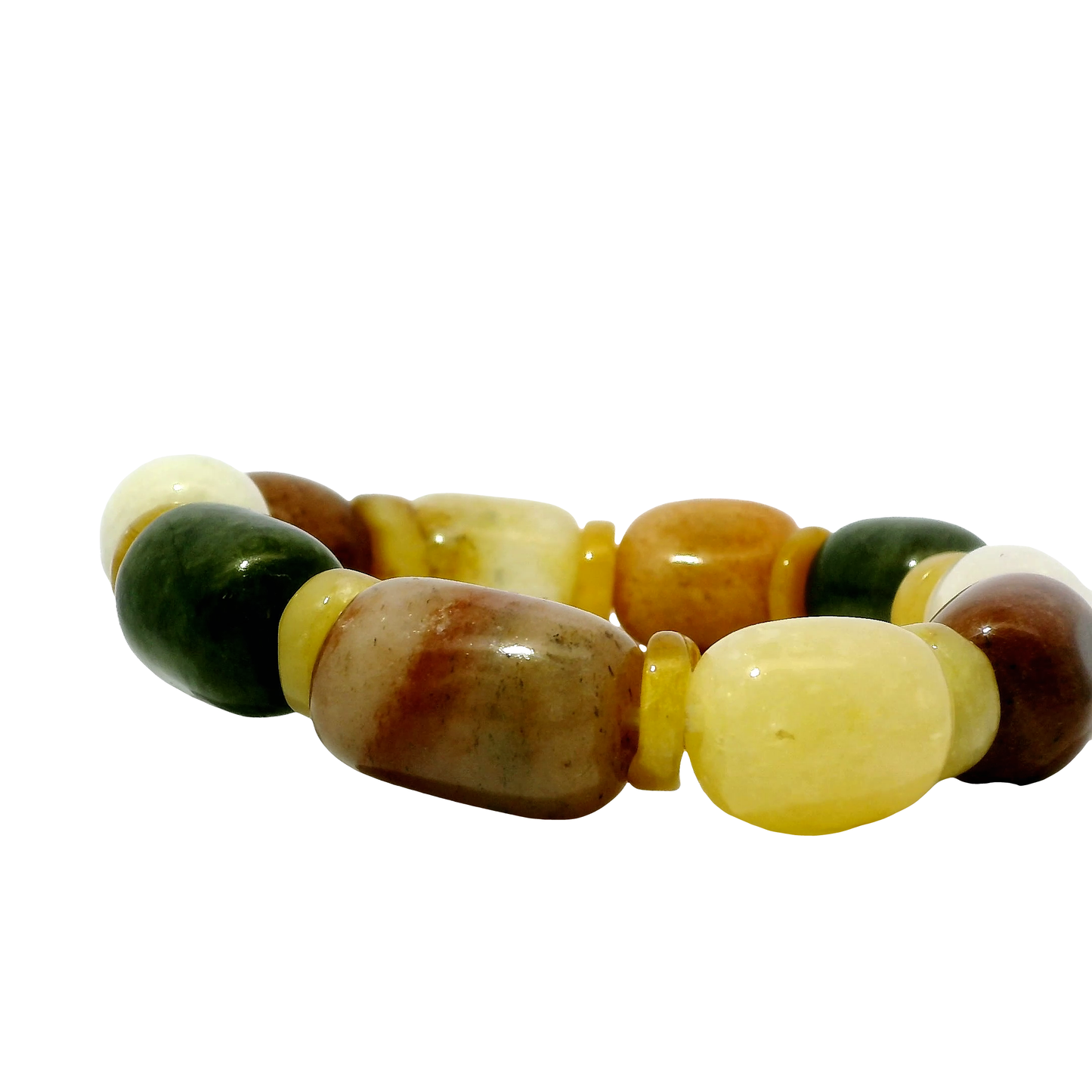 Mixed Jade Barrel Bracelets
