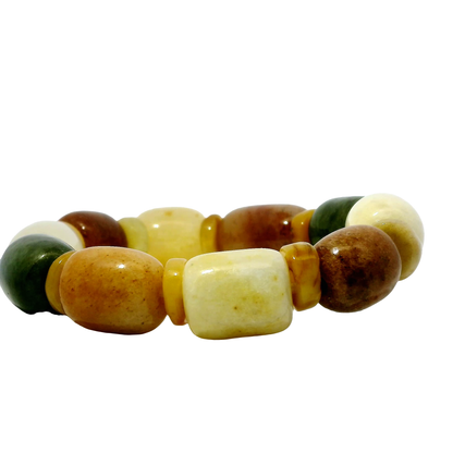 Mixed Jade Barrel Bracelets