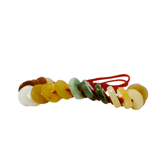 Red String Mix Money Coin Bracelet