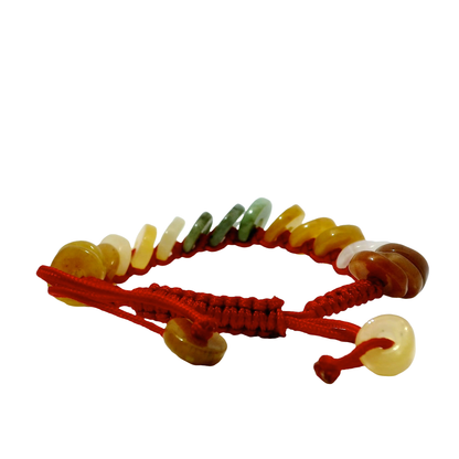 Red String Mix Money Coin Bracelet