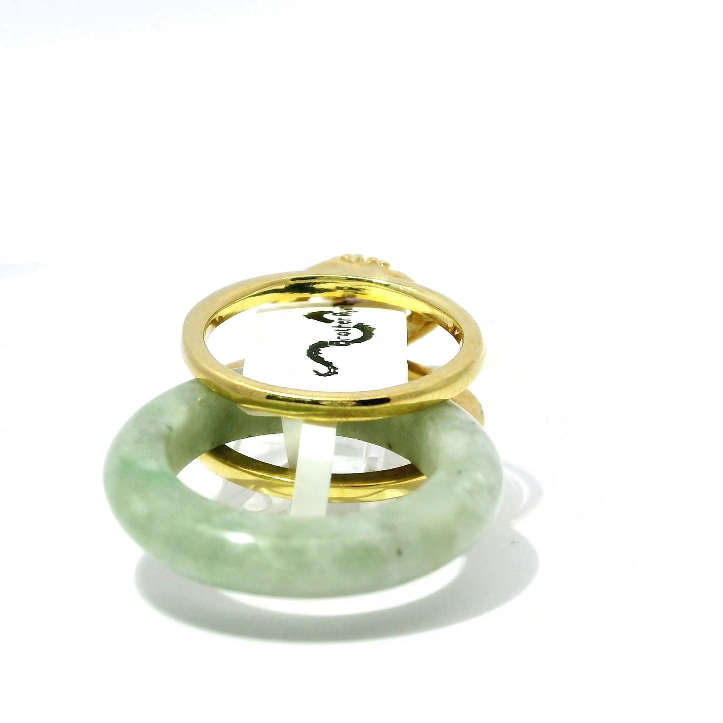 Ocean Blue & Deep Apple Jadeite Detachable Ring with Amethyst