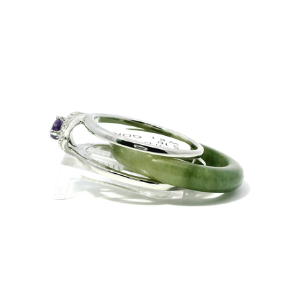 Imperial Vintage Jadeite Detachable Ring with Amethyst