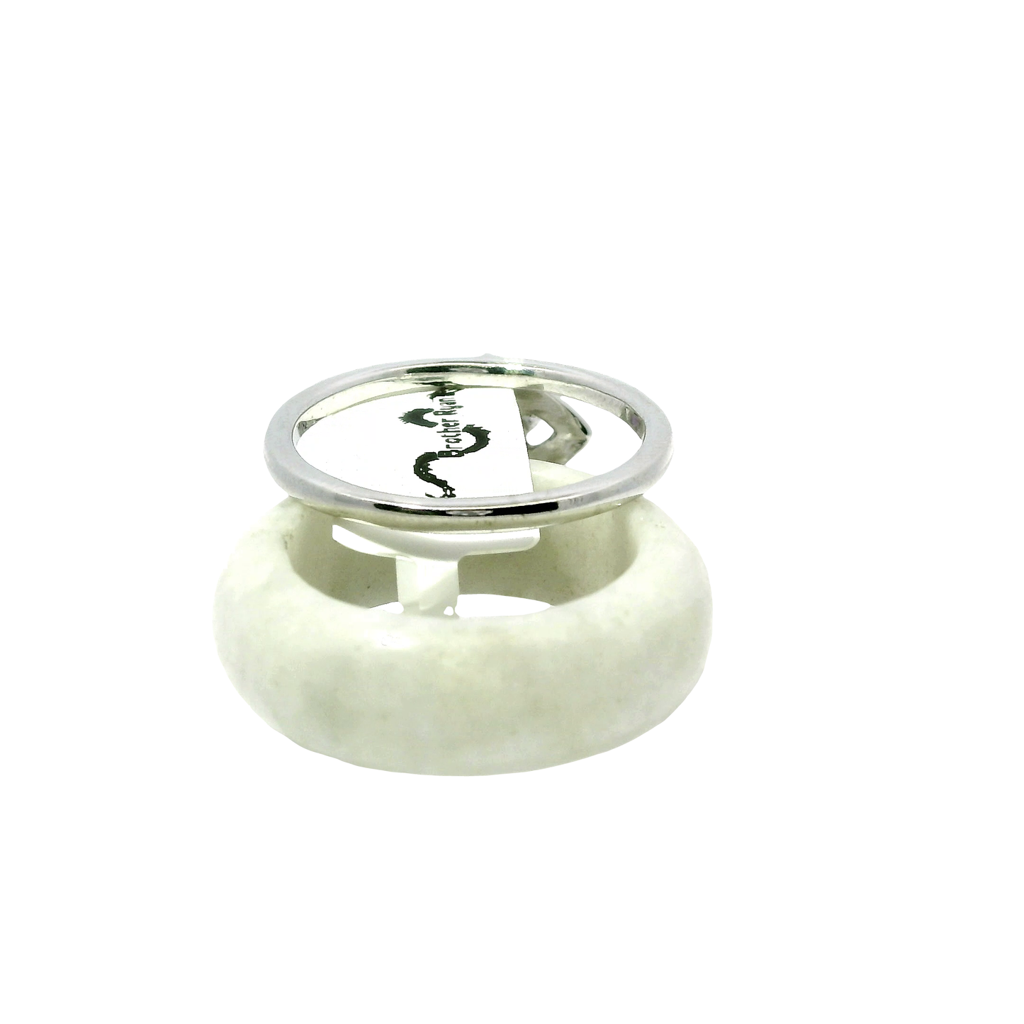 White Jadeite Detachable Ring with Amethyst