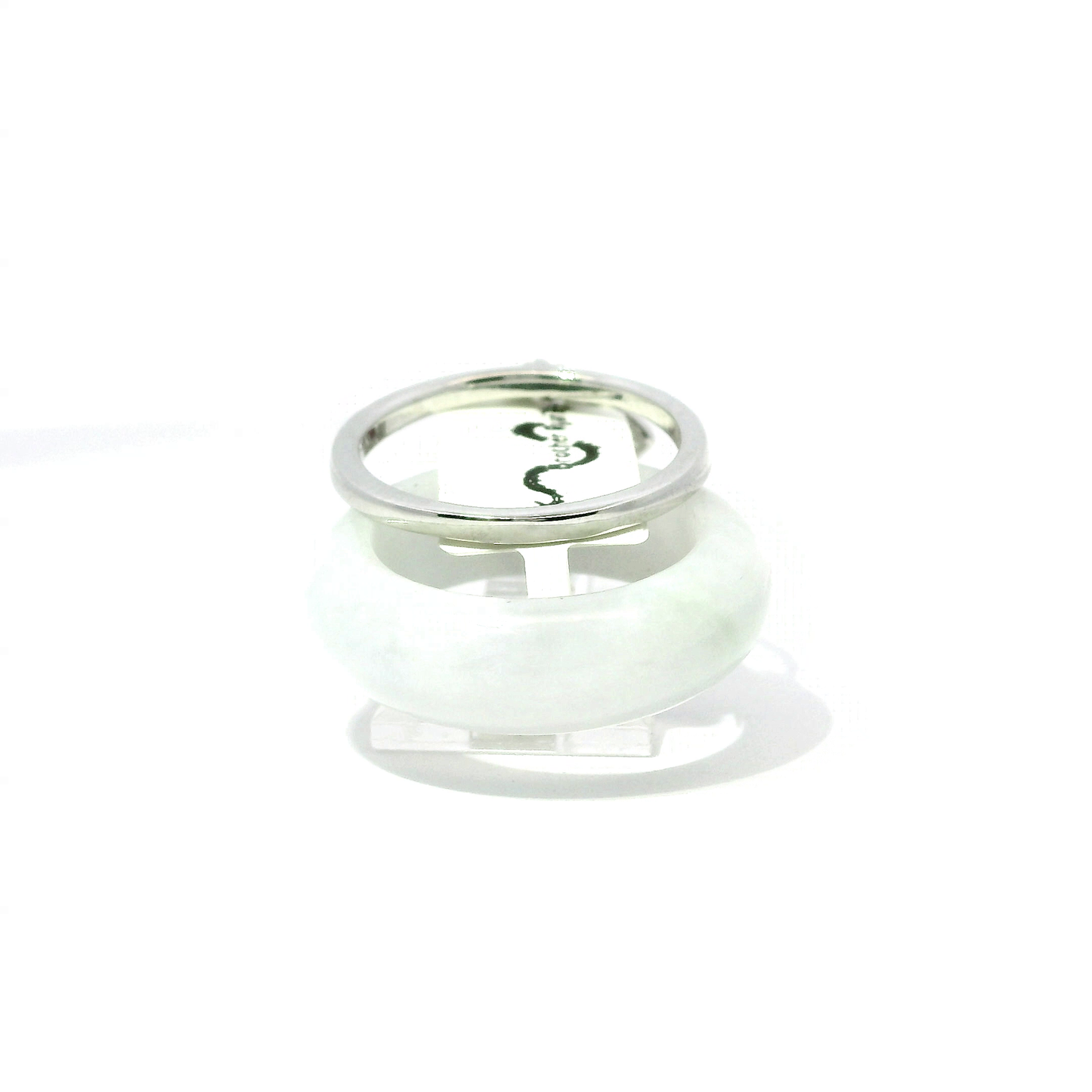 White Jadeite Detachable Ring with Ruby