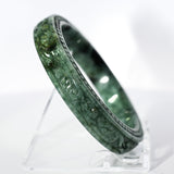 S57 Imperial Vine Carved Block Jade Bangle