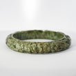S59 Green Vintage Twin Dragon Carved Jade Bangle