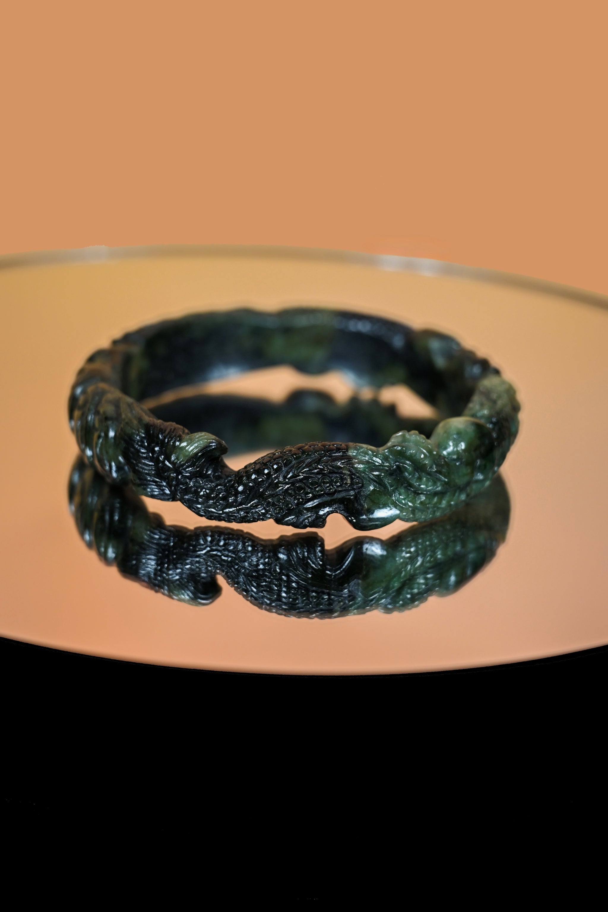 Imperial Flying Dragon Engraved Bangle