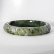 S59 Vintage Lucky Money Coin Carved Jade Bangle