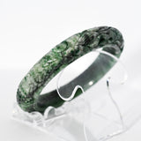 S57 Apple Twin Dragon Carved Jade Bangle