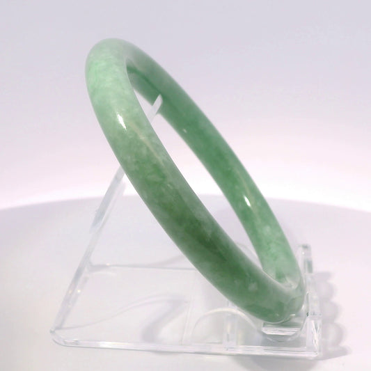 57 Green Apple Round Jade Bangle