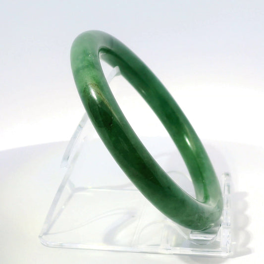55 Icy Imperial Round Jade Bangle