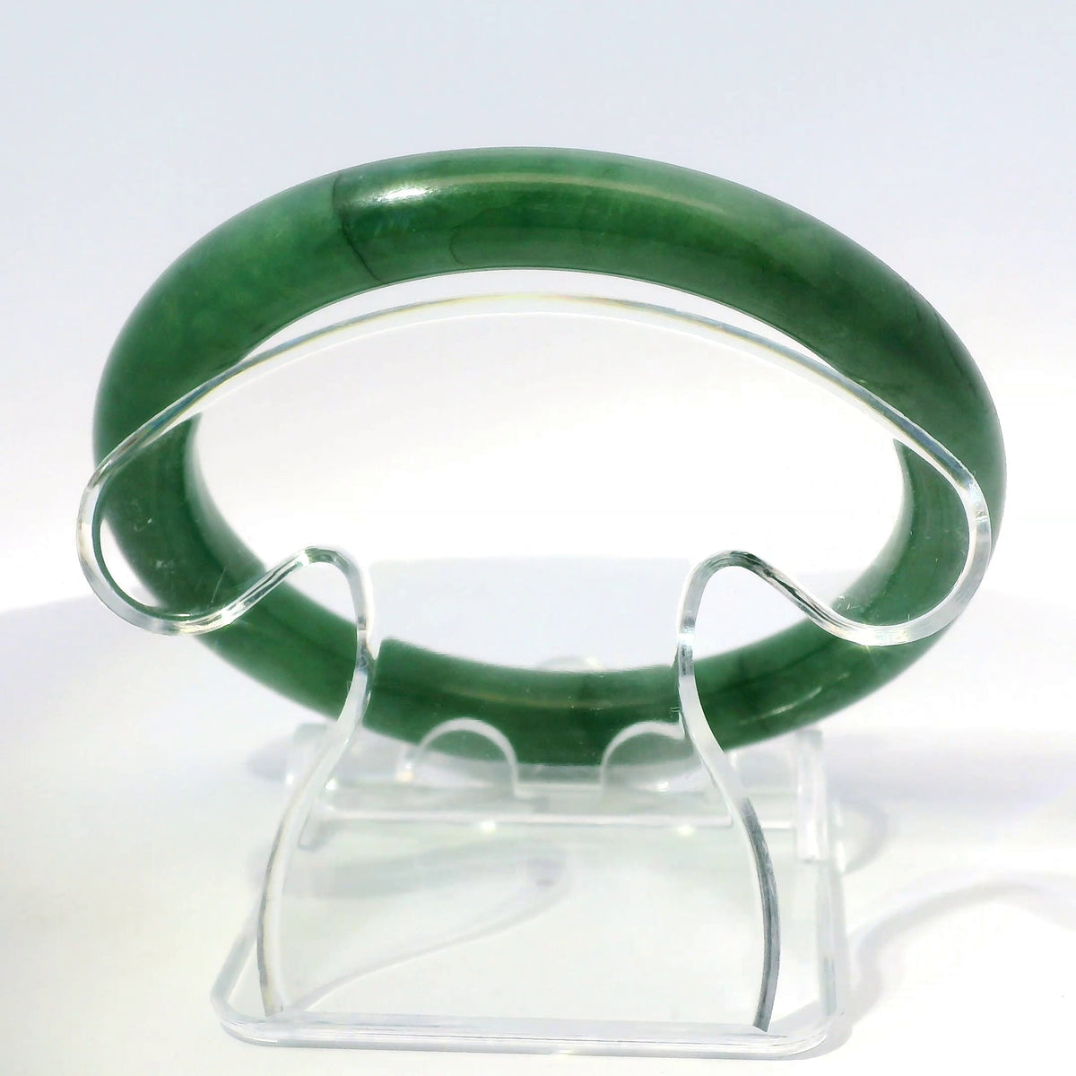 55 Icy Imperial Round Jade Bangle