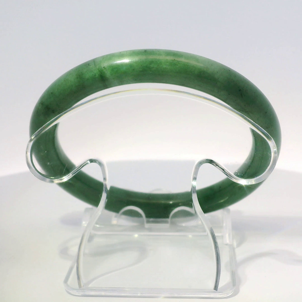 55 Milky Imperial Round Jade Bangle
