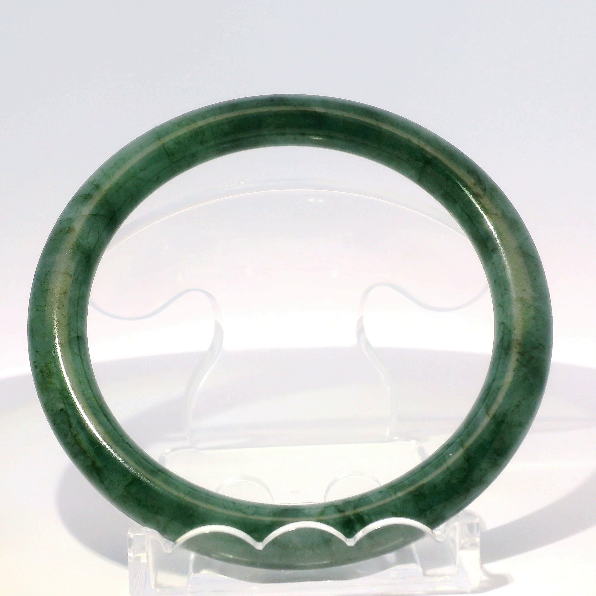 59 Icy Imperial Round Jade Bangle