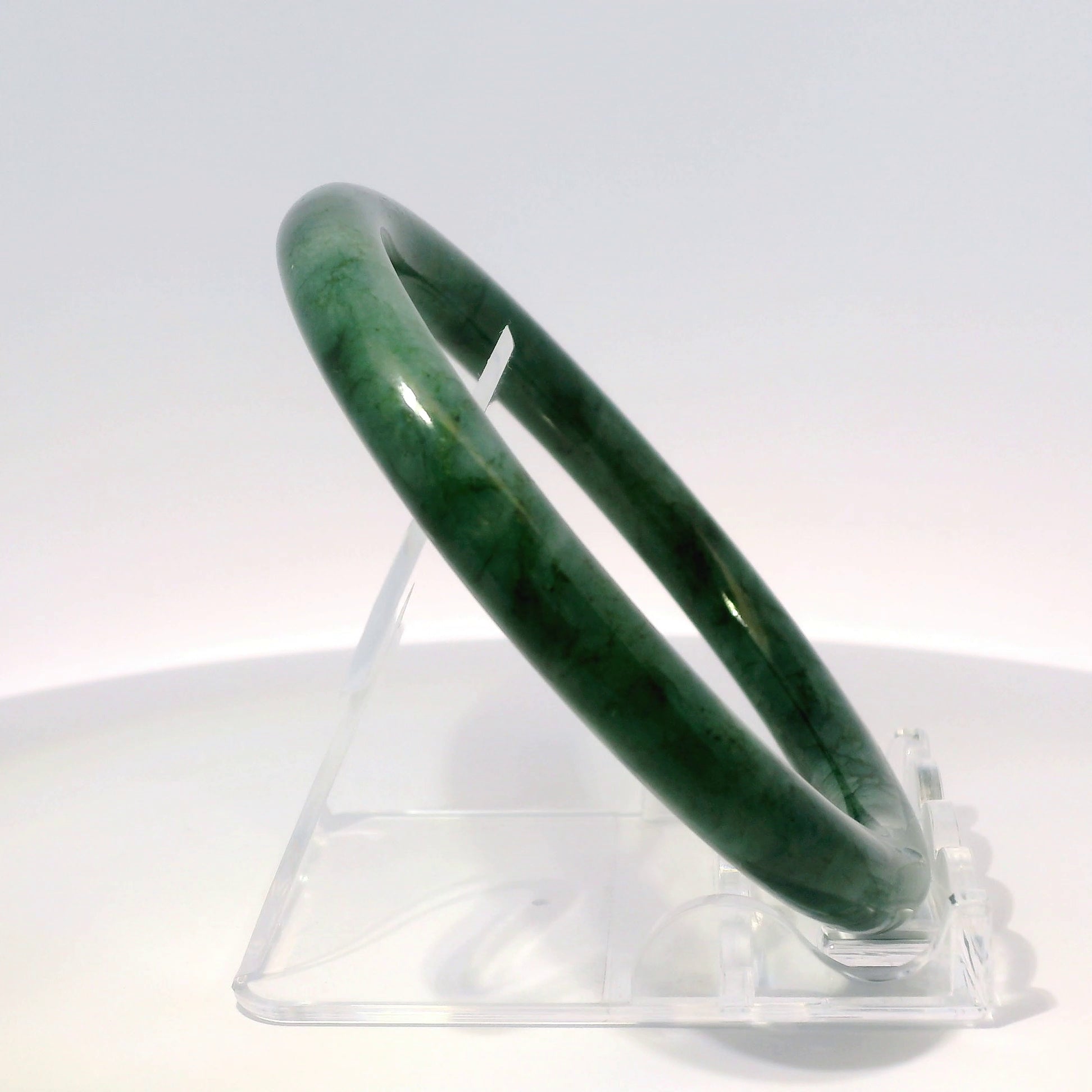 59 Icy Imperial Round Jade Bangle