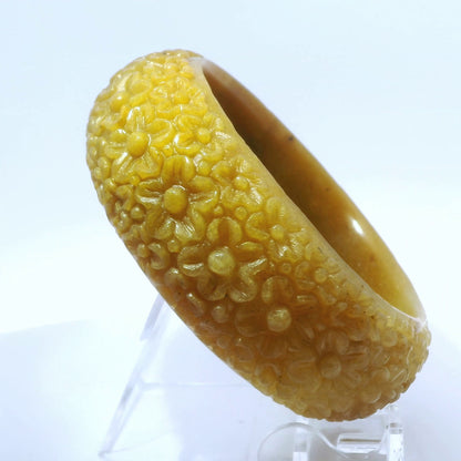 62 Honey Comb Jade Bangle