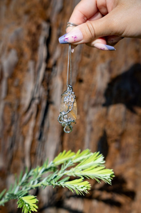 Golden Rutile Pendent