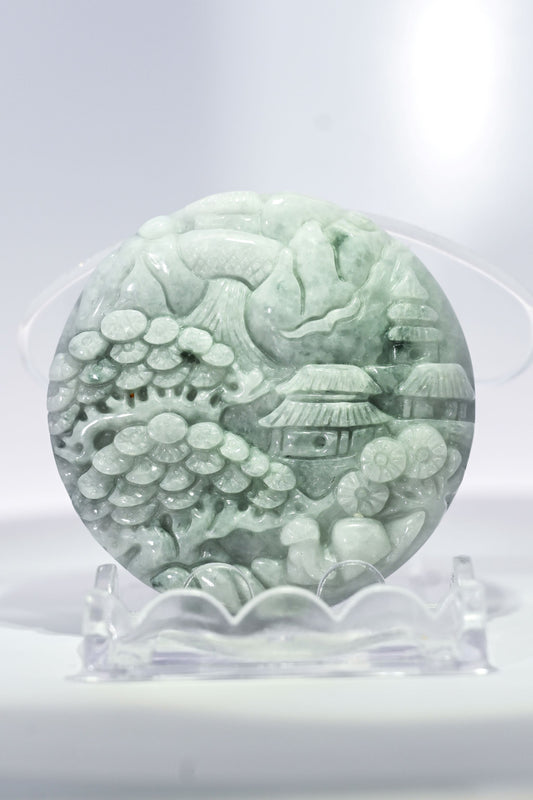 White Lavender Jade Zen View Magnet