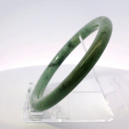 61mm O.G. Imperial Round Jade Bangle, side profile close-up showing band thickness, authentic Type A Burma jadeite, Brother Ryan Shop