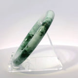58 Moss Ocean Blue Round Jade Bangle