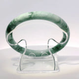 58 Moss Ocean Blue Round Jade Bangle