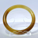 58 Honey Round Cut Jade Bangle