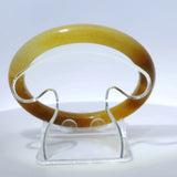 58 Honey Round Cut Jade Bangle