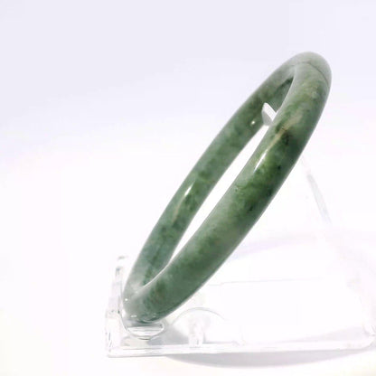 57 Forest Green Round Jade Bangle