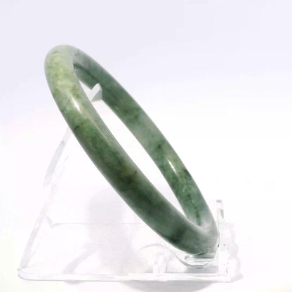 57 Forest Green Round Jade Bangle