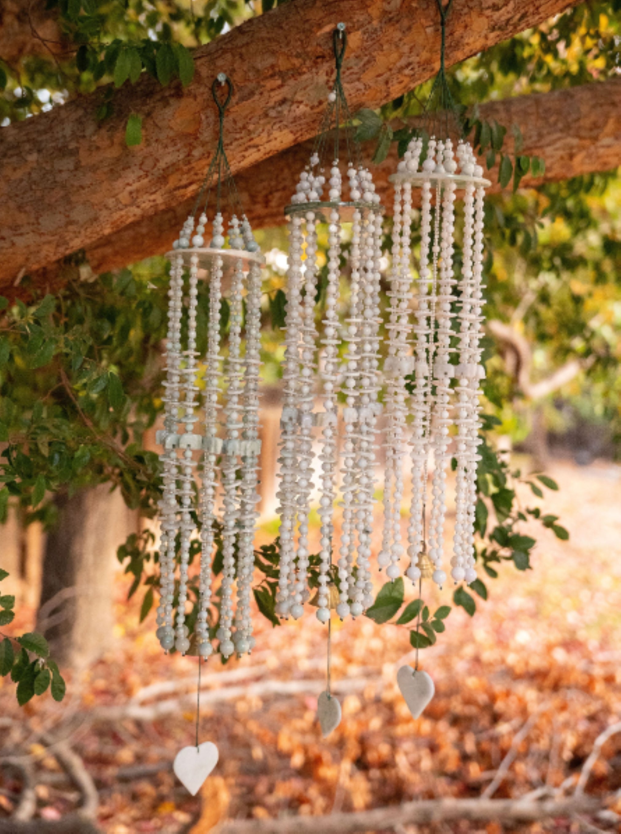 White Ocean Blue Jade Windchime